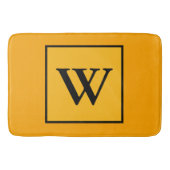 Tapis De Bain Monogramme noir Royal Gold Géométrique (Devant)