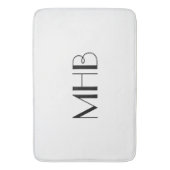 TAPIS DE BAIN MONOGRAMME NOIR SOLIDE CHIC DU BAIN MAT_WHITE (devant Vertical)