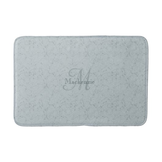 Tapis De Bain Monogramme Nom personnalisé Marbre élégant Dusty B (Devant)