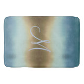 Tapis De Bain Monogramme Ombre Brown Blue Pastels (Devant)