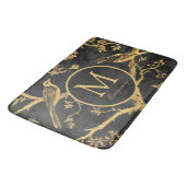 Tapis De Bain Monogramme Or Noir (Angle)