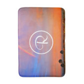 Tapis De Bain Monogramme Orange Blue Sunset Rainbow Photographie (Devant (Vertical))