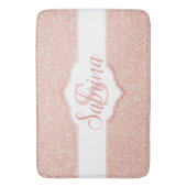 Tapis De Bain Monogramme Parties scintillant rose (devant Vertical)