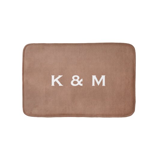 Tapis de bain monogramme personnalisé (Devant)