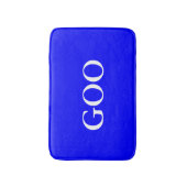 Tapis De Bain Monogramme personnalisé bleu (Devant (Vertical))