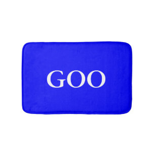 Tapis De Bain Monogramme personnalisé bleu