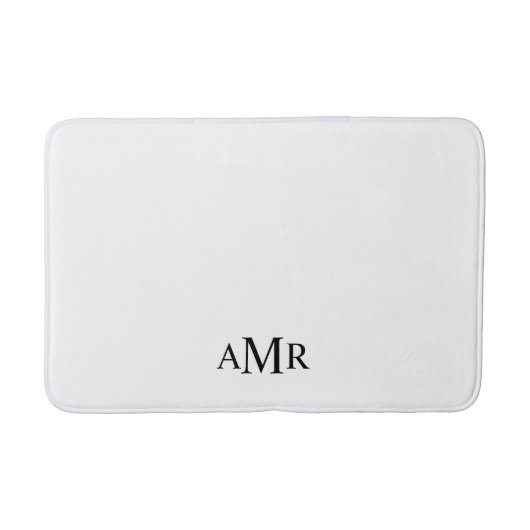 Tapis De Bain Monogramme personnalisé classique (Devant)