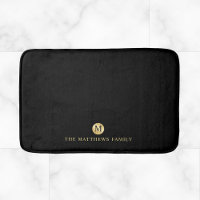 Monogramme personnalisé de luxe noir et or