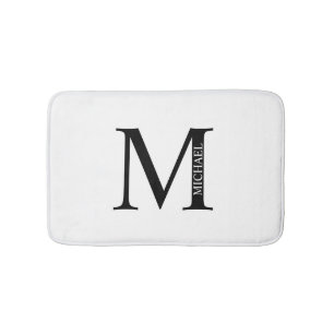Tapis De Bain Monogramme personnalisé et nom de la salle de bain