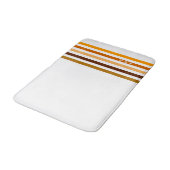 Tapis De Bain Monogramme rayures verticales orange marron clair (Angle)