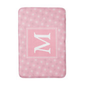 Tapis De Bain Monogramme rose cercles motif (Devant (Vertical))