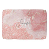 Tapis De Bain Monogramme rose Parties scintillant rose (Devant)