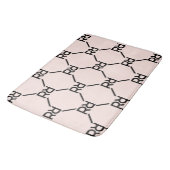 Tapis De Bain Monogramme rose vif Elégant Chambre de luxe pour f (Angle)