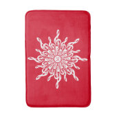 Tapis De Bain Monogramme rouge de Noël G-Clef Snowflake (Devant (Vertical))