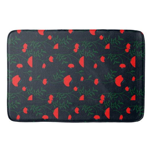 Tapis De Bain Monogramme Rustique Chic Floral (Devant)