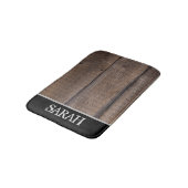 Tapis De Bain Monogramme rustique en bois ferme grange désaffect (Angle)