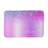 Tapis De Bain Monogramme Script Purple Parties scintillant Nom d (Devant)