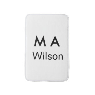Tapis De Bain Monogramme simple ajoutez votre lettre de nom homm