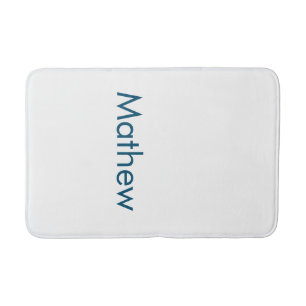 Tapis De Bain monogramme simple de lettre initiale ajoutez votre