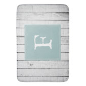 Tapis de bain Monogramme turquoise (devant Vertical)