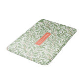 Tapis De Bain Monogramme Vert Botanique Motif Vert Orange (Angle)
