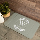 Tapis De Bain Monogramme vert doux Sage