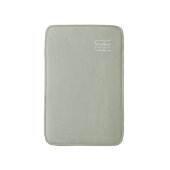Tapis De Bain monogramme vert sauge argent (Devant (Vertical))