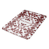 Tapis De Bain Monogramme vintage Damas (Angle)
