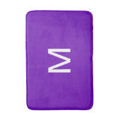 Tapis De Bain Monogramme violet vif blanc (Devant (Vertical))