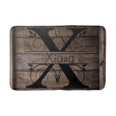 Tapis De Bain Monogramme X Bain initial, Cuisine Mat Cabine Rust (Devant)
