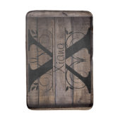 Tapis De Bain Monogramme X Bain initial, Cuisine Mat Cabine Rust (Devant (Vertical))