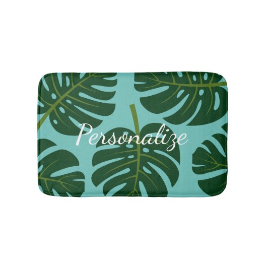 Tapis De Bain Monstera Deliciosa feuille de palmier natte (Devant)