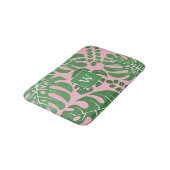 Tapis De Bain Monstera Feuilles Monogramme (Angle)