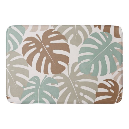 Tapis De Bain Monstera moderne hawaï boho (Devant)