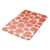 Tapis De Bain Monstera - Orange et blanc (Angle)