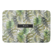 Tapis De Bain Monstera Tropical Palm Green (Devant)