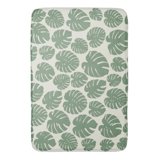 Tapis De Bain Monstera - Vert (devant Vertical)