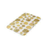 Tapis De Bain Monstère d'or moderne Feuille Tropical Motif (Angle)