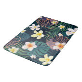 Tapis De Bain Monstère tropicale fleurs de plumeria feuille (Angle)