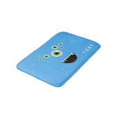 Tapis De Bain Monstre bleu mignon fou drôle unique (Angle)