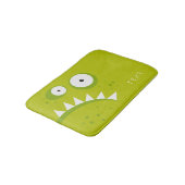 Tapis De Bain Monstre vert effrayant drôle fâché grincheux (Angle)