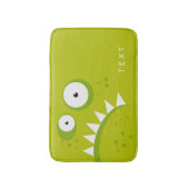 Tapis De Bain Monstre vert effrayant drôle fâché grincheux (Devant (Vertical))