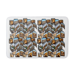 Tapis De Bain Montage photo de la vache Highland,