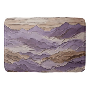 Tapis De Bain Montagne Mystique pourpre et Brown