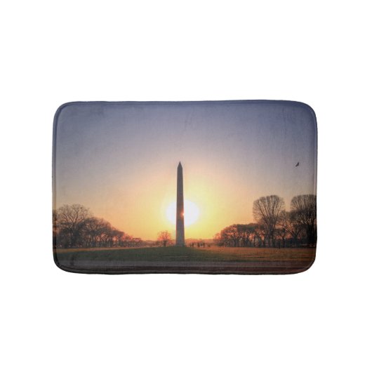 Tapis De Bain Monument de Washington au coucher du soleil (Devant)