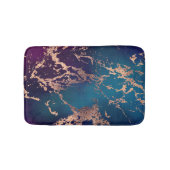 Tapis De Bain Moody Luxe Marble | Profond violet et Turquoise or (Devant)