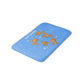 Tapis De Bain Morceau de poisson rouge orange mignon sur dessin (Angle)