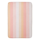 Tapis De Bain Morning Dew rayures rose et jaune (devant Vertical)