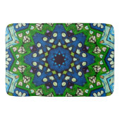 Tapis De Bain Mosaic bleu vert Hippie Boho Mandala (Devant)