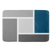 Tapis De Bain Mosaic moderne Turquoise blanc et gris (Devant)